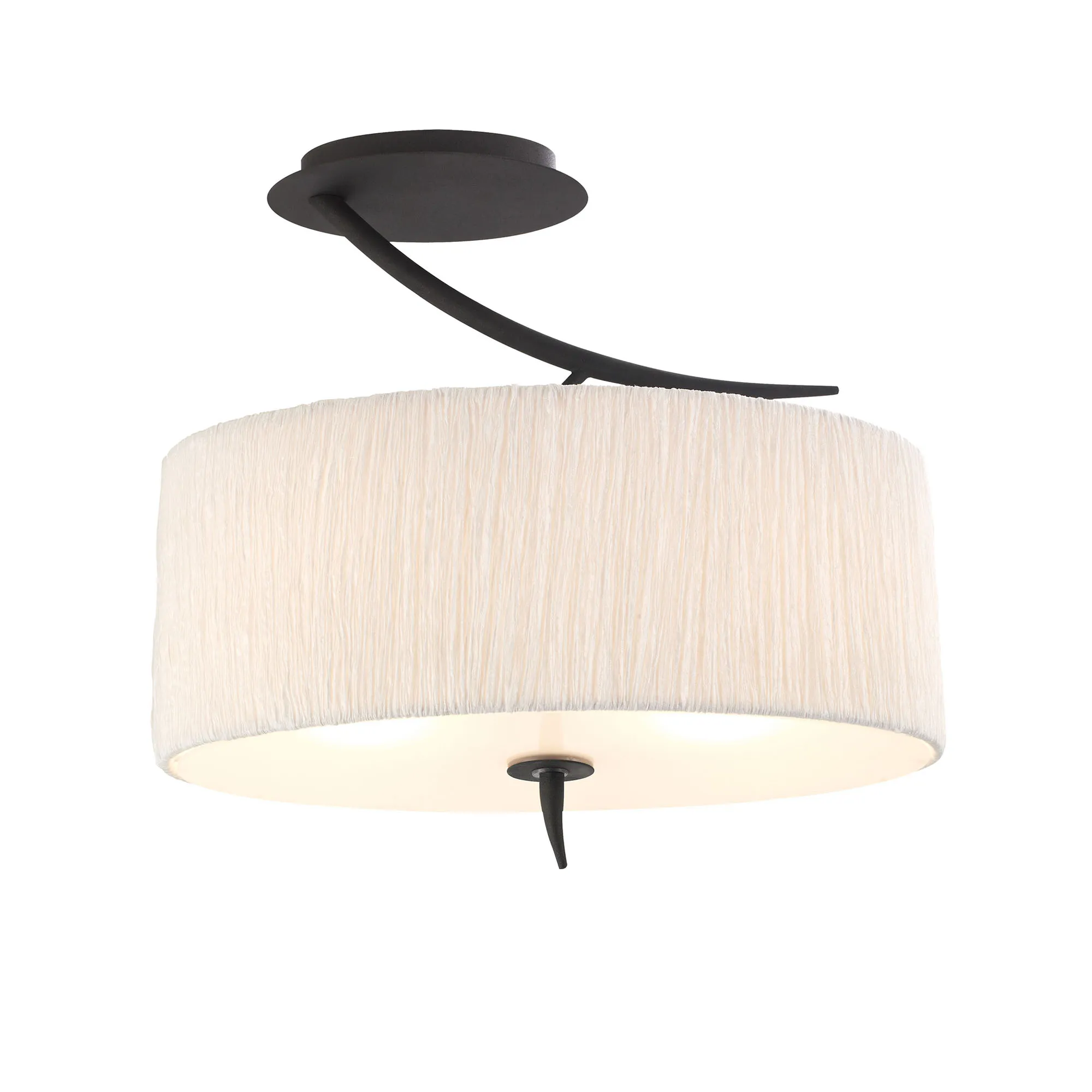Eve Anthracite-White Ceiling Lights Mantra Semi Flush Fittings